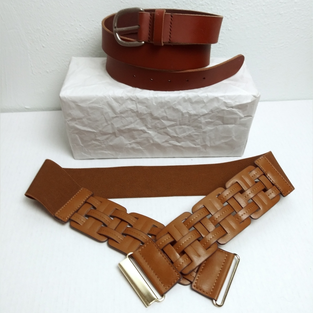 Women's Belts Bundle Of 2 Women's Size XL Brown